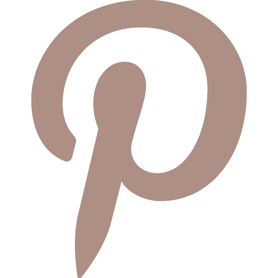 taupe coloured Pinterest logo