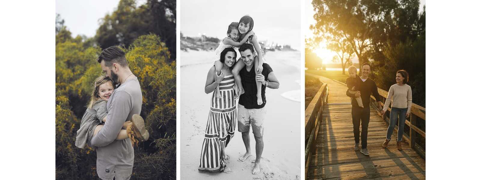 Perth Family Photography triptic image