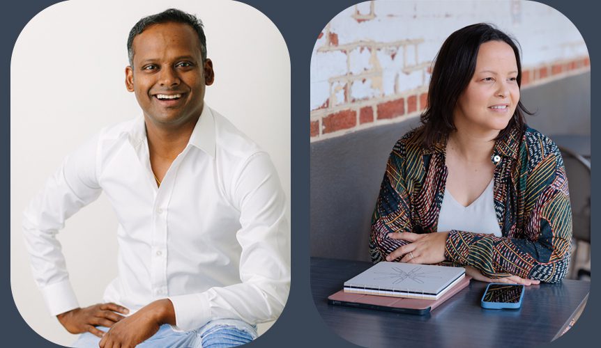 two images of a personal branding headshots in Perth