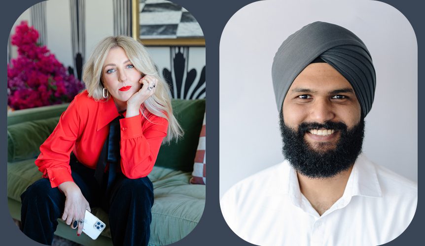 two images of a personal branding headshots in Perth