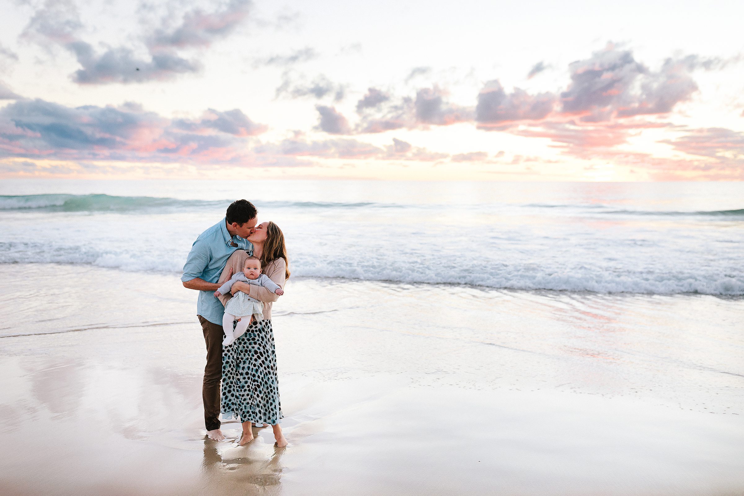 Perth family mini session at Trigg Beach at sunset